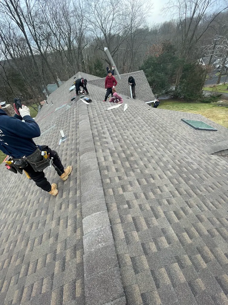 Roof Crew In Progress — Prestige Home Construction, Hunterdon County, NJ