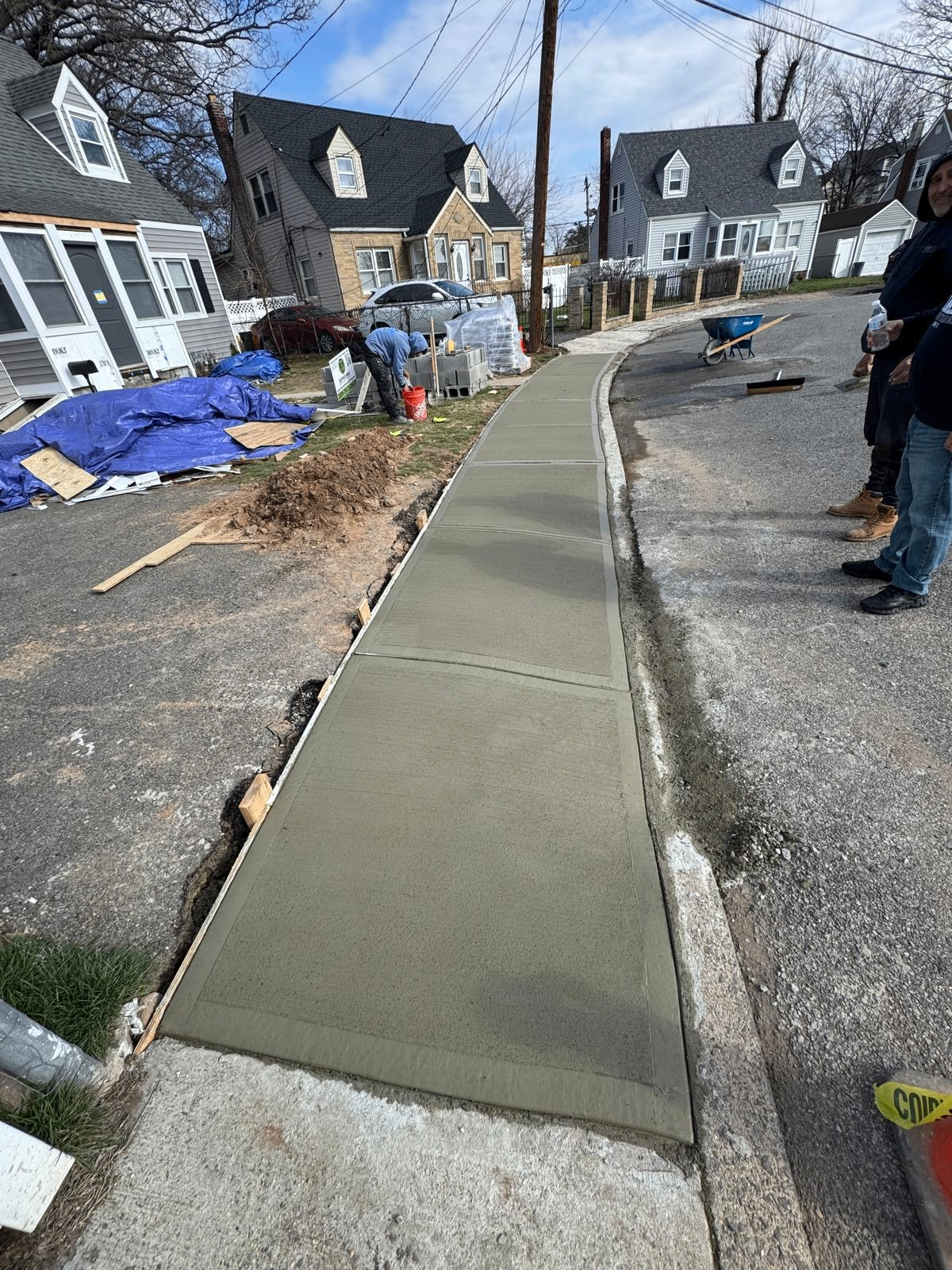 Curved Concrete Sidewalk — Prestige Home Construction, Ocean County, NJ