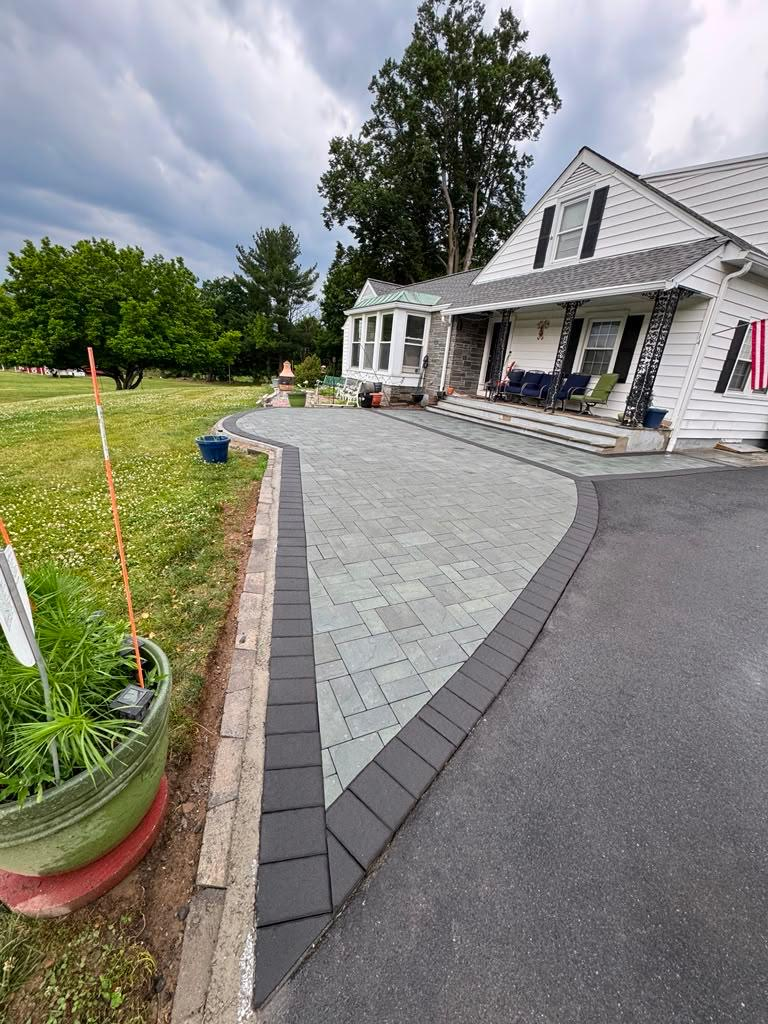 Curved Driveway Walk — Prestige Home Construction, Warren County, NJ