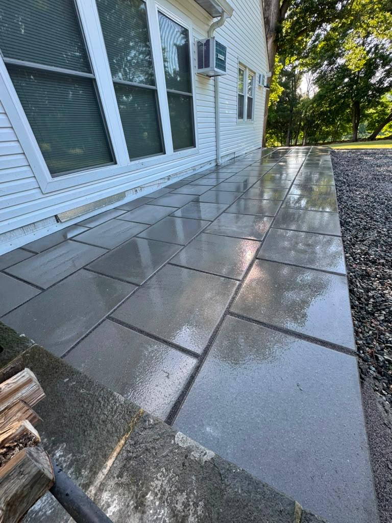 Large-Format Gray Patio — Prestige Home Construction, Sussex County, NJ