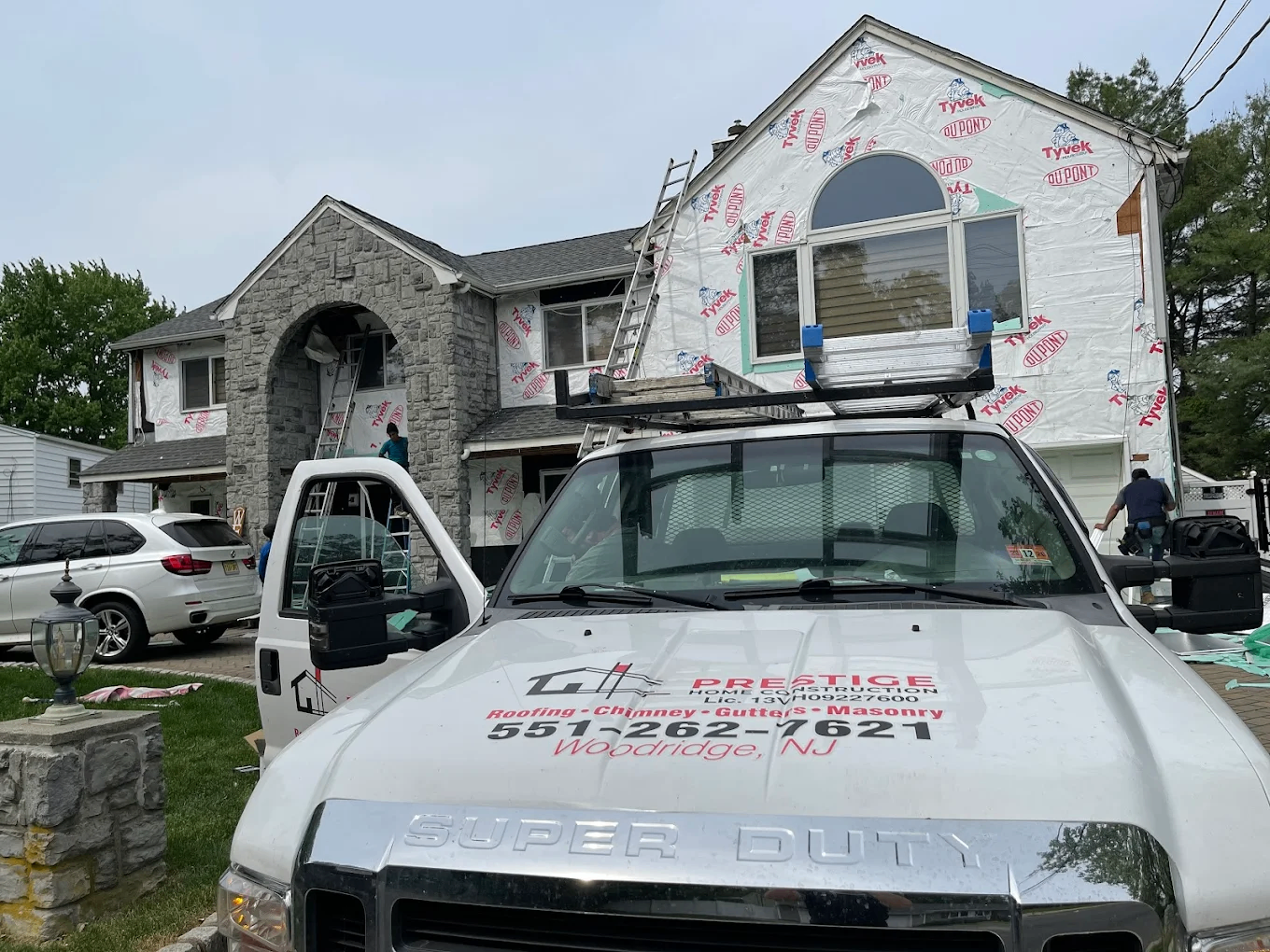 Siding & Stone Front — Prestige Home Construction, Essex County, NJ